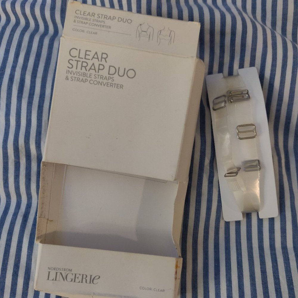 Clear bra strap for convertible strapless bra